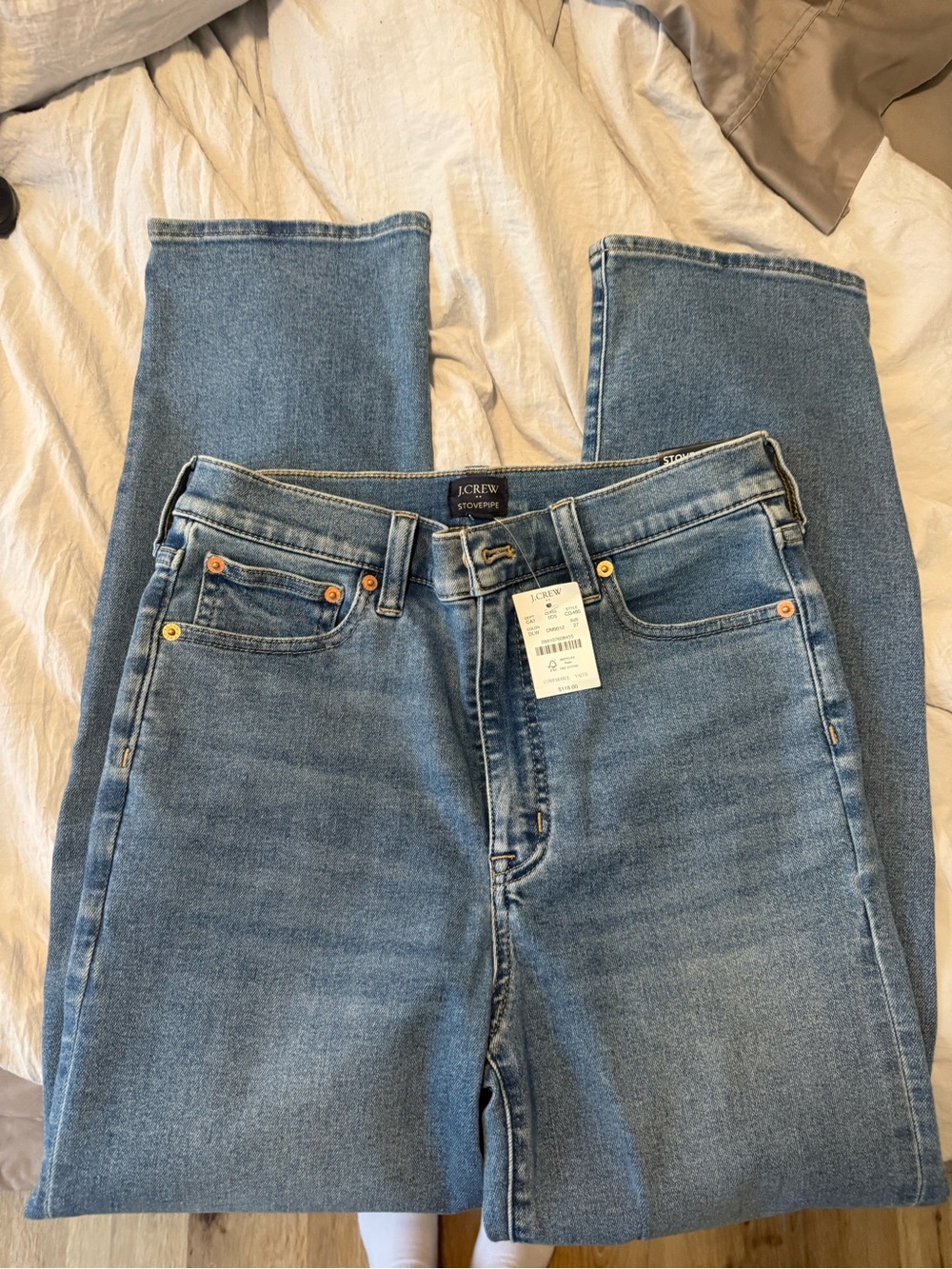 J. Crew Straight-Leg Jeans in Light Blue Wash